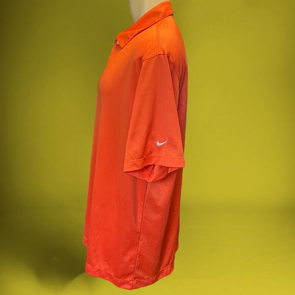 Nike Golf Dri Fit Aerated Polo Shirt Embroider Logo Swoosh Athletic Performance - Picture 2 of 7